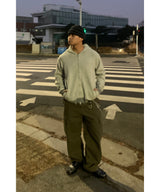 ストライプニットジップアップ