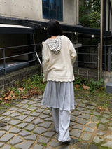 ストライプフーディーT