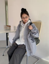 [unisex] ホームパー フード オーバー ボンバー ジャケット