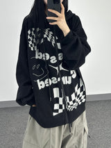 flag knitwear zip-up