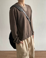 Inset Layered V-neck Knit