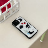 mew cat glossy glass bumper case
