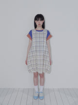 バルーンチェックドレス (イエロー)