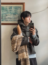 Choki Stripe Wool Muffler
