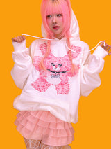 pink rabbit hood (3color)
