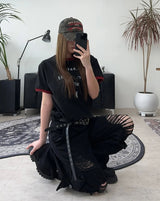 Fed Damage Layered Cotton Pants