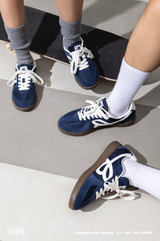 ジョイントネームレトロジャーマントレーニングシューズ - BLUE