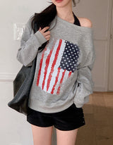 #ニューヨークワンショルダールーズスウェットシャツ (2color)
