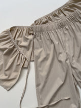 Frill Wrap Nylon Wide Pants