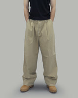 Chiro Stitch Cotton Pants (Beige)