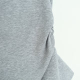 Lace Ribbon Shirred Off-Shoulder Tee 231837298