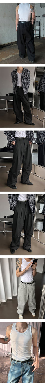 [MUSCLE FIT] ベーシックマッスルフィットスリーブレス(2color)