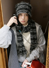 Sof Knit Long Muffler_Melange Grey