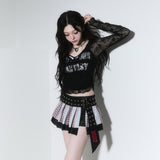 (3rd reorder) seethrough v neck shirring sleeve - black