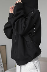 Type Rivet Hood Zip-Up