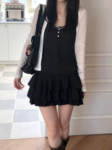 Dot Shirring Sleeveless (3 colors)