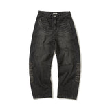 Vintage emblem denim pants / Black