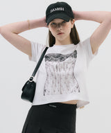 コルセットプリントTシャツ_ホワイト