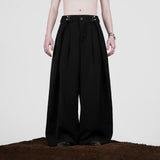 HIERARCHY STUDIOS ENE - Black Stud Baggy Trousers Pants