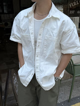 Cozy western cotton short sleeve shirt