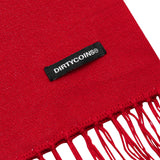 DirtyCoins ロゴレッドウールニットスカーフ