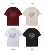 Face Heart Boxy Fit Short Sleeve T-shirt