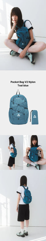 【限定価格】ウルトラライトコンパクトポケットバッグV2 Nylon Tealblue