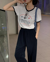 Trow printed short-sleeved T-shirt
