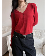 [F/W] Soft basic v neck cardigan(6color)
