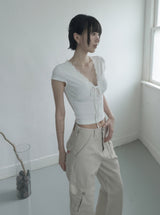 Clia Lace V-neck Tee