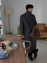 Pleddy French Chin Strap Wool Coat (2color)
