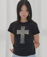 FROSS GLOSSY TEE (BLACK) F26QB059