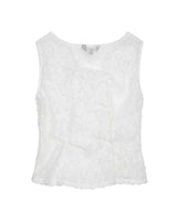 Pinched Sleeveless _ WHITE