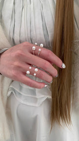 Pearl piercing 2layered ring