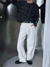 [4계절] Wide cotton curved pants(3color)