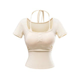 Della Strap Layered T-Shirt