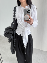 tied button cardigan (3color)