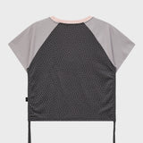 Star Dot Shirring Half Sleeve T-shirt
