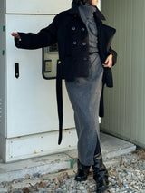 [안감누빔] Caramel double short coat