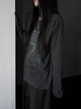 リブセブングラフィックニットTシャツ (3color)