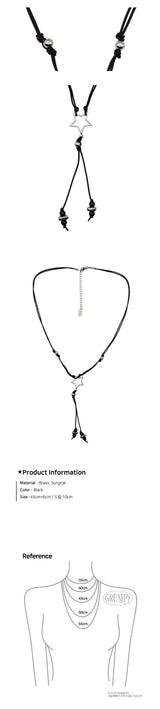 Star Outline Cord Necklace