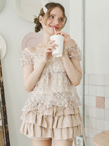 Cancan Mini Skirtpants _brown