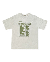 キディングキャットプリントショートスリーブTシャツ