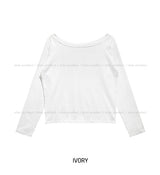 Rabbit Basic Cotton Off Shoulder Long Sleeve