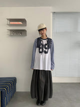 26SS★ [BAONHAUS]ミトゥンカットバンディングバルーンロングスカート