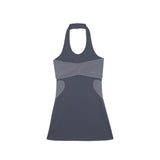 Layered heart halter dress 003