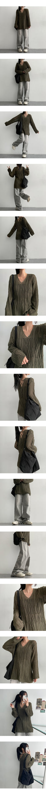 Laro Eyelet Punching Knitwear (3 colors)
