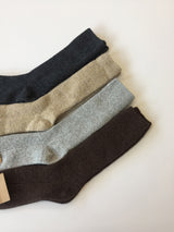 Ribbed Fine Wool Socks (4color)