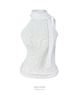 Floral Lace Halter Top (2color)