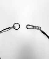 No.1184 leather & steel necklace